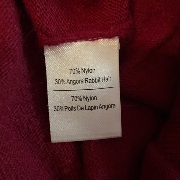 Burgundy Kenar scoop neck sweater sz M - Picture 5 of 5